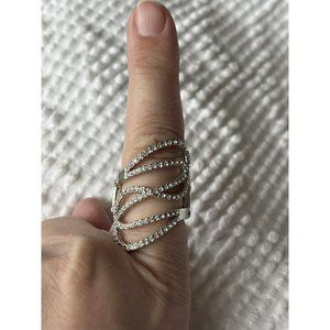 Paparazzi Ring‎ Expandable One Size Fits Most Chasing Starlight White Ring